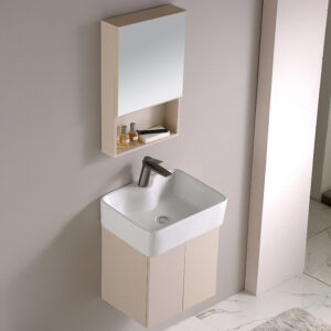 Modern Aluminum Honeycomb Bathroom Vanity with Side Shelves | B2B Supplier
