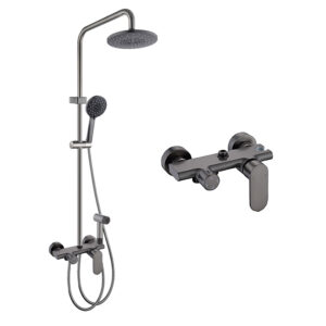1075QH Gunmetal Shower System | Solid Copper Body with 4-Stage Sprayer