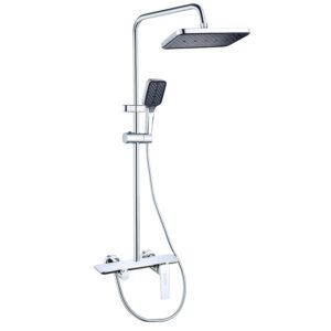 1206QH Gun Grey Shower System | Solid Copper Body Three-Level Sprayer