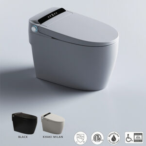 Modern Smart Toilet with Auto-Flush and Heated Seat - Sleek Matte Finish