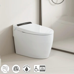 ADA Compliant Smart Toilet - White Automatic Bidet Toilet with WaterSense