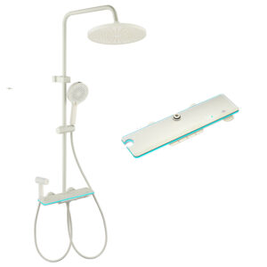 Modern Four-Way Electroplated Shower System - Model 1240